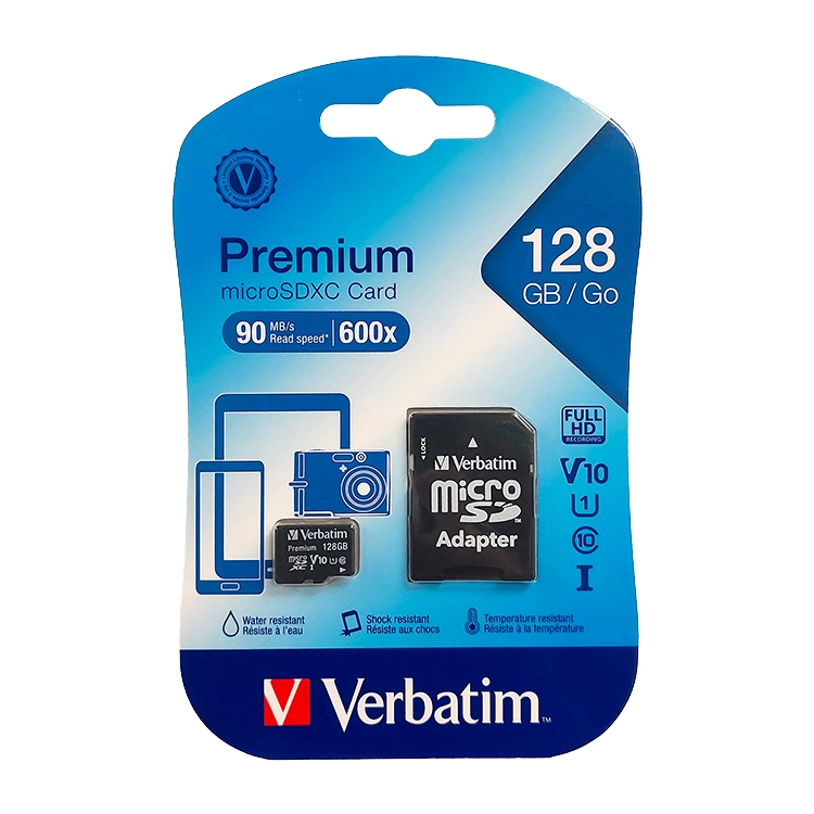 Tarjeta de Memoria Micro SDXC Verbatim 128 GB con adaptador Clase 10 Art.FM12M45B
